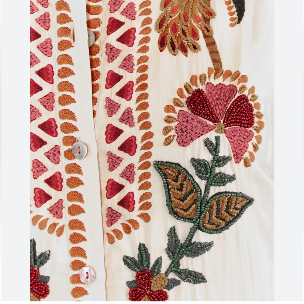 Farm Rio Off White Embroidered Maxi Dress - Picture 9 of 11